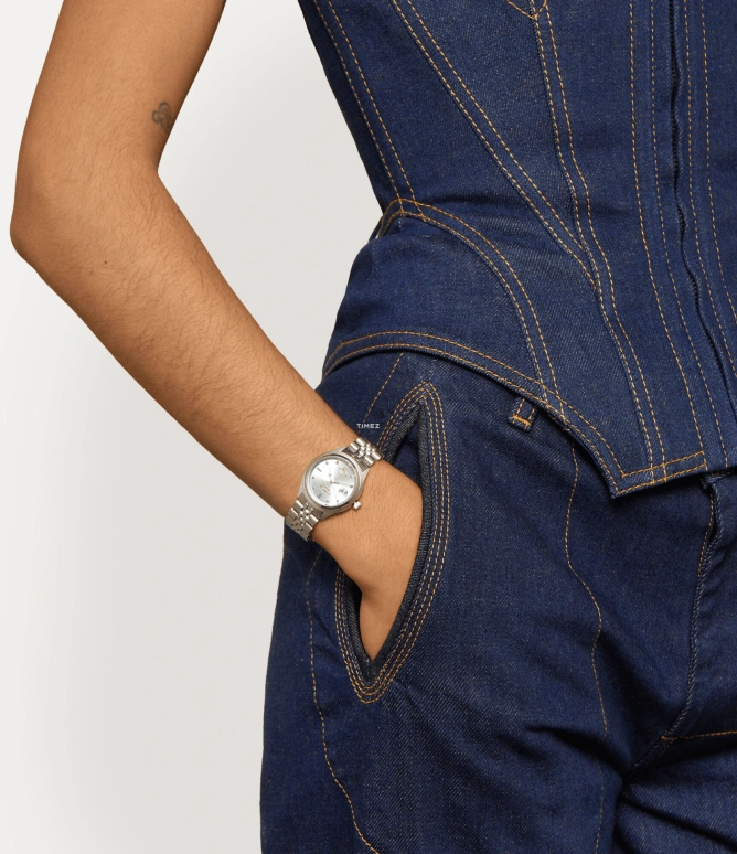 Vivienne Westwood,Other 29mm,29mm,Stainless Steel,Blue,Quartz,Day,Hardlex,Glass,VV311LBLSL