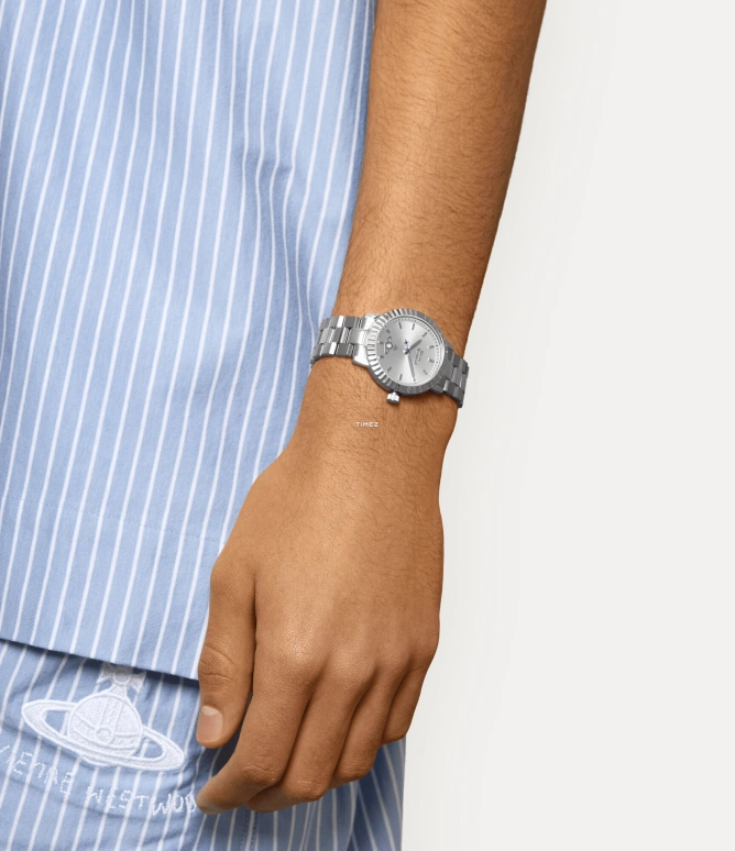Vivienne Westwood,Other 34mm,34mm,Stainless Steel,Silver,Quartz,Day,Hardlex,Glass,VV307SLSL