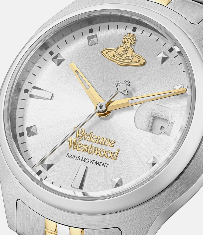 Vivienne Westwood,Other 29mm,29mm,Stainless Steel,Silver,Quartz,Day,Hardlex,Glass,VV311SLSG