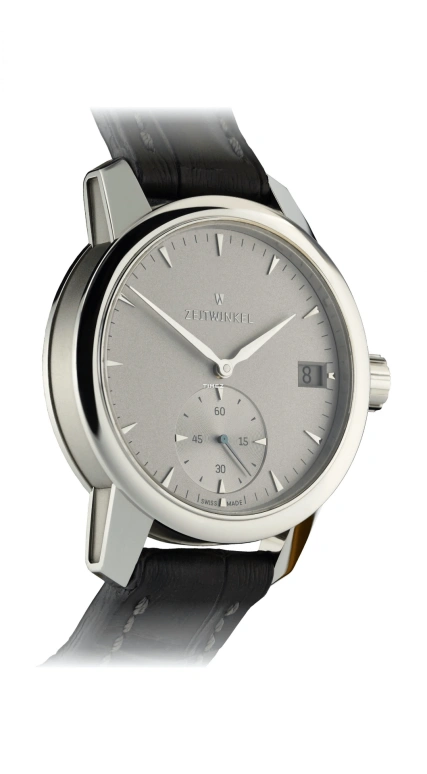 Zeitwinkel,39mm Midsize 39mm,39mm,Stainless Steel,Silver,Grey,Automatic,Day,72hours,188 RHODIUM