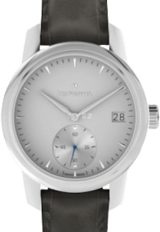 Zeitwinkel,39mm Midsize 39mm,39mm,Stainless Steel,Silver,Grey,Automatic,Day,72hours,188 RHODIUM