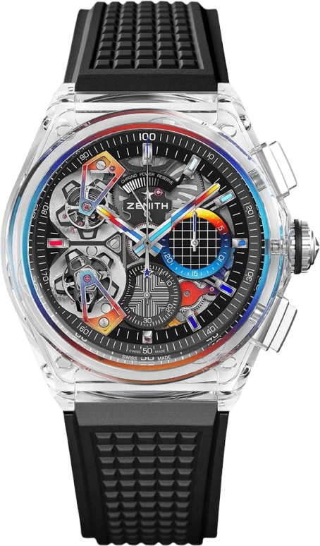 Zenith,Defy 44mm,44mm,Sapphire,Skeleton,Automatic,Chronograph,Date,Tourbillon Escapement,Column Wheel,50hours,In-house Caliber,04,04.9001.9020/49.R782