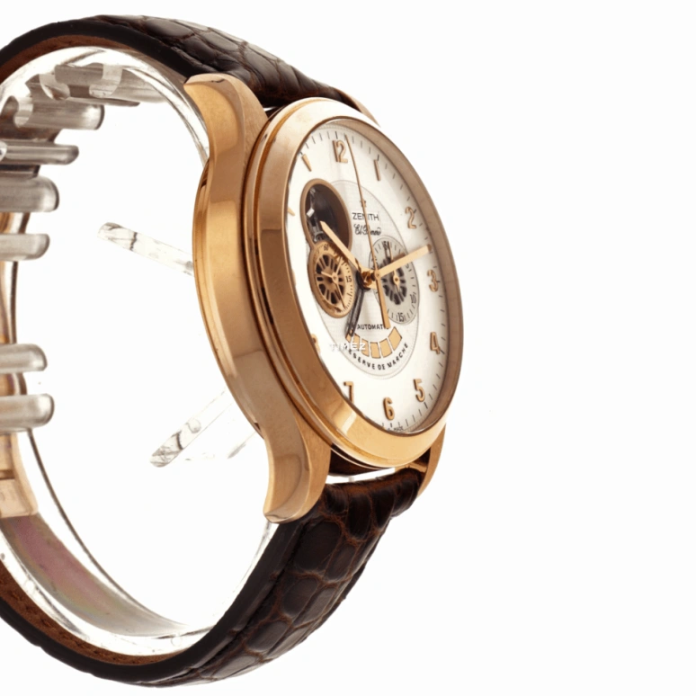 Zenith,El Primero 40mm,40mm,Rose Gold,Silver,Automatic,Chronograph,Power Reserve Indicator,18,18.0510.4021-01.C492
