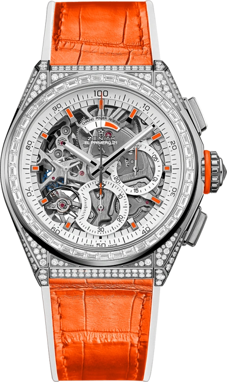 Zenith,Defy 44mm,44mm,White Gold,Skeleton,Automatic,Chronograph,Day,Power Reserve Indicator,45,45.9002.9004/76.R591