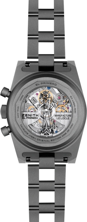 真力时,复刻版 37毫米,37毫米,钛,米黄色,黑色,自动上弦,计时,日历,97,97.L384.400/04.M384