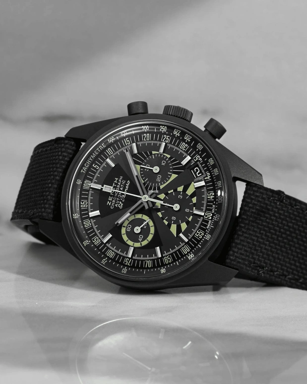 Zenith,Revival 38mm,38mm,Titanium,Black,Automatic,Chronograph,Day,97,97.G383.400.38.C880