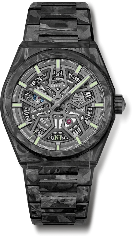 Zenith,Defy 41mm,41mm,Titanium,Carbon,Skeleton,Automatic,Date,10,10.9001.670/80.M9000