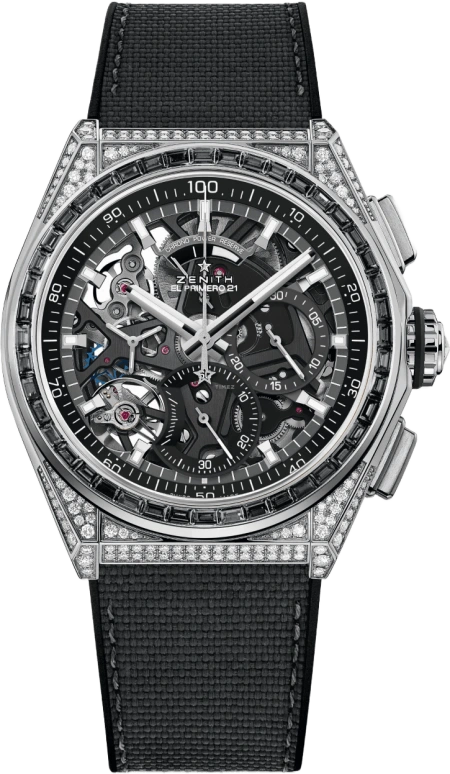 Zenith,Defy 44mm,44mm,Stainless Steel,Skeleton,Automatic,Chronograph,Day,Power Reserve Indicator,32,32.9009.9004/09.R921