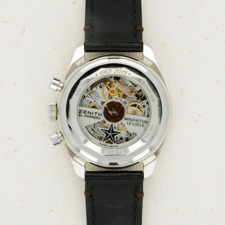 Zenith,Revival 38mm,38mm,Stainless Steel,Brown,Automatic,Chronograph,Day,03,03.F386.400/70.C807