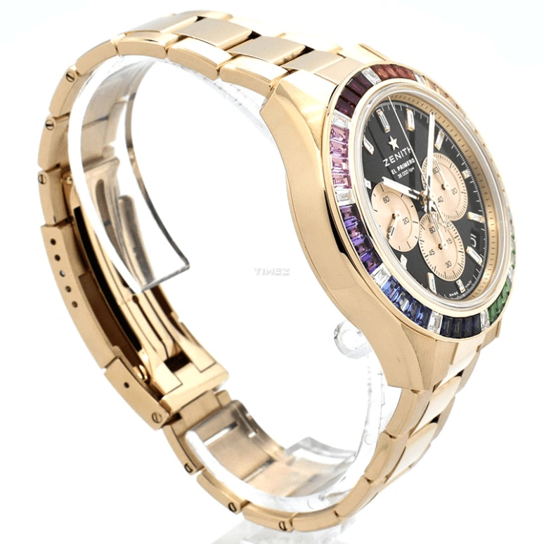 真力时,Chronomaster运动 41毫米,41毫米,玫瑰金,黑色,自动上弦,计时,日历,彩虹圈,22,22.3103.3600/21.M3100