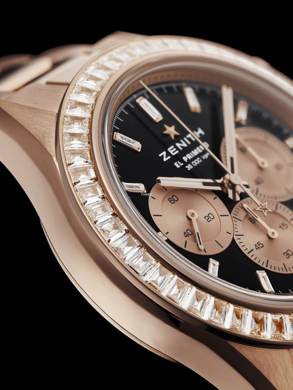 真力时,Chronomaster运动 41毫米,41毫米,玫瑰金,黑色,自动上弦,计时,日历,22,22.3102.360021.M3100