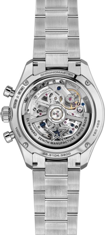 Zenith,Chronomaster Sport 41mm,41mm,White Gold,Black,Silver,Blue,Automatic,Chronograph,Day,45,45.3104.3600/21.M3100