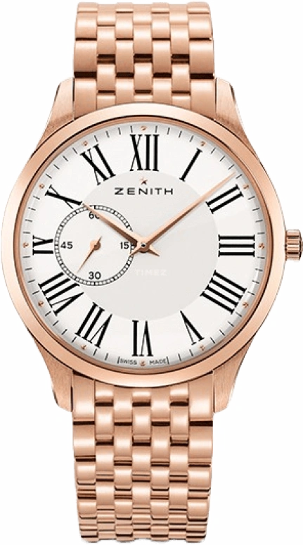 Zenith,Elite 40mm,40mm,Rose Gold,White,Automatic,Chronograph,55hours,18,18.2010.681/11.M2010