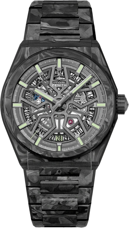 Zenith,Defy 41mm,41mm,Titanium,Carbon,Skeleton,Automatic,Date,10,10.9001.670/80.M9000