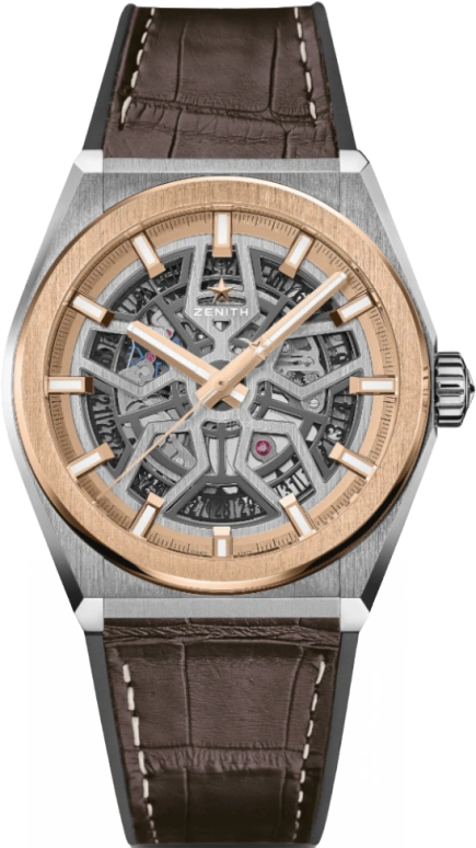 Zenith,Defy 41mm,41mm,Titanium,Rose Gold,Skeleton,Automatic,Date,87,87.9001.670/79.R589