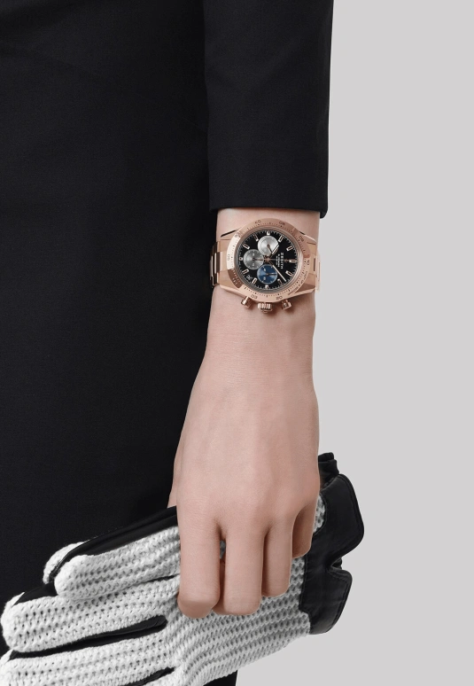 真力时,Chronomaster运动 41毫米,41毫米,玫瑰金,黑色,自动上弦,计时,日历,18,18.3101.3600/21.M3100