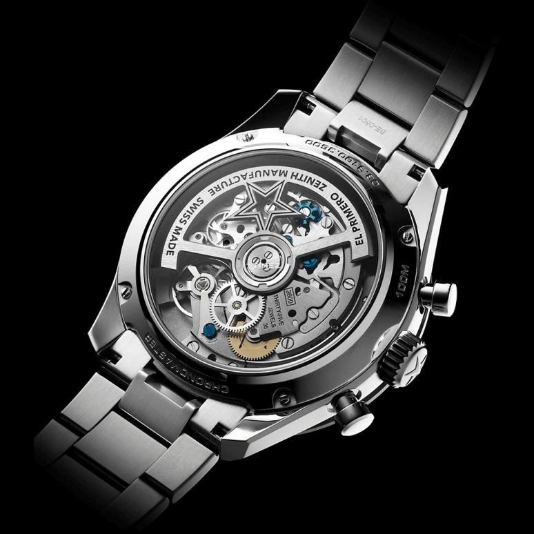 真力时,Chronomaster运动 41毫米,41毫米,不锈钢,绿色,自动上弦,计时,日历,03,03.3107.3600/56.M3100