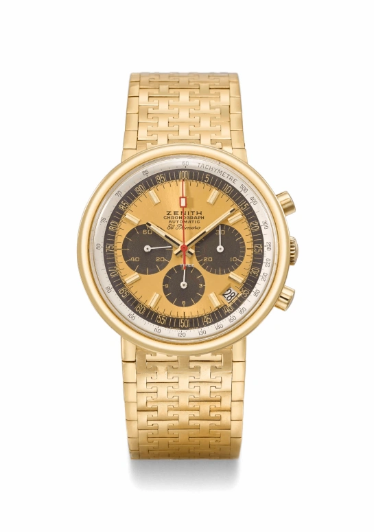 真力时,El Primero 40毫米,40毫米,黄金,黄金色,黑色,自动上弦,计时,日历,GH6081