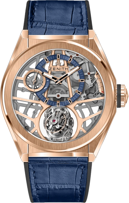 Zenith,Defy 44mm,44mm,Rose Gold,Skeleton,Handwound,Power Reserve Indicator,18,18.9000.8812/79.R584