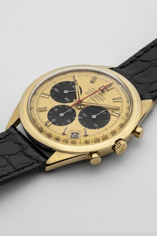 真力时,El Primero 37毫米,37毫米,黄金,黄金色,黑色,自动上弦,计时,日历,G582