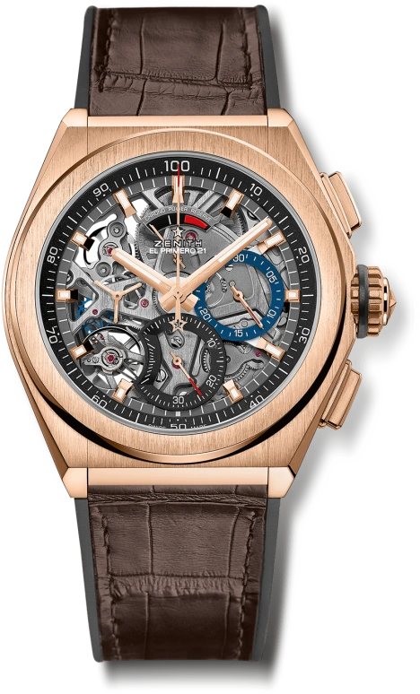 Zenith,Defy 44mm,44mm,Rose Gold,Skeleton,Automatic,Chronograph,Day,Power Reserve Indicator,18,18.9000.9004/71.R585