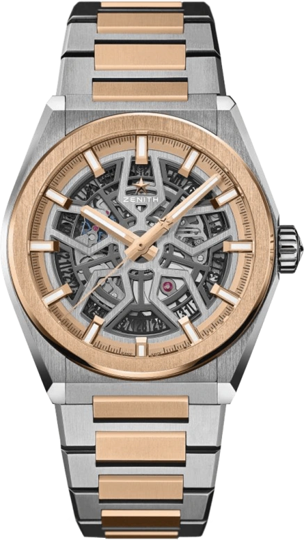 Zenith,Defy 41mm,41mm,Titanium,Rose Gold,Skeleton,Automatic,Date,87,87.9001.670/79.M9001