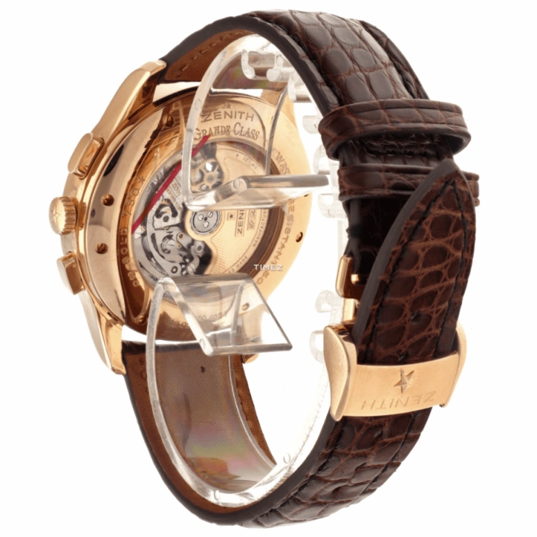 Zenith,El Primero 40mm,40mm,Rose Gold,Silver,Automatic,Chronograph,Power Reserve Indicator,18,18.0510.4021-01.C492