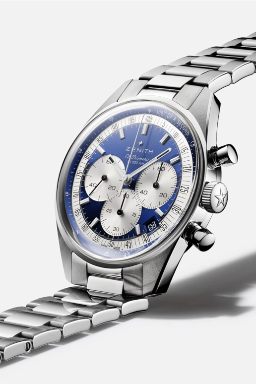 Zenith,Chronomaster Original 38mm,38mm,Stainless Steel,Blue,Automatic,Chronograph,Day,03,03.3200.3600/51.M3200