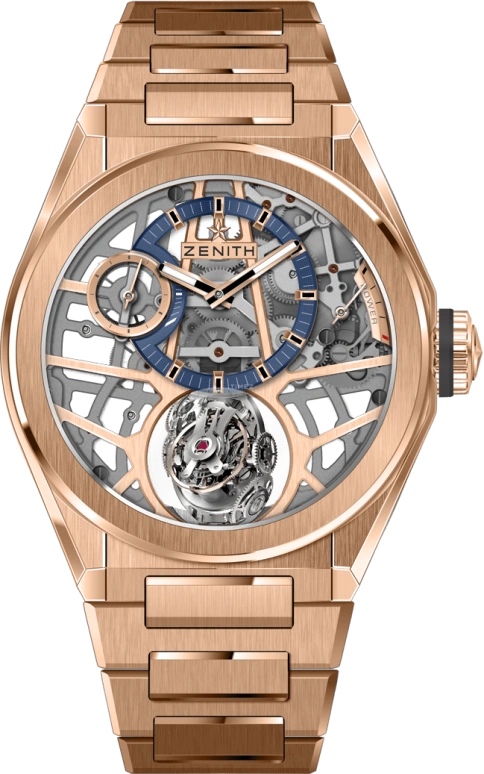 Zenith,Defy 44mm,44mm,Rose Gold,Skeleton,Handwound,Power Reserve Indicator,18,18.9000.8812/79.M9000