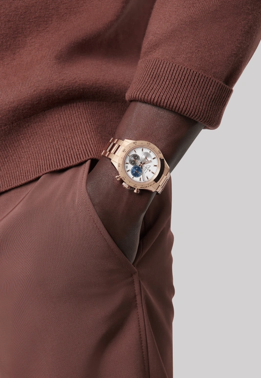 真力时,Chronomaster运动 41毫米,41毫米,玫瑰金,白色,自动上弦,计时,日历,18,18.3101.3600/69.M3100