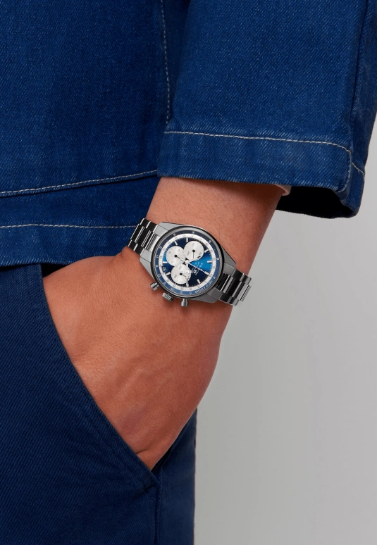 Zenith,Chronomaster Original 38mm,38mm,Stainless Steel,Blue,Automatic,Chronograph,Day,03,03.3200.3600/51.M3200