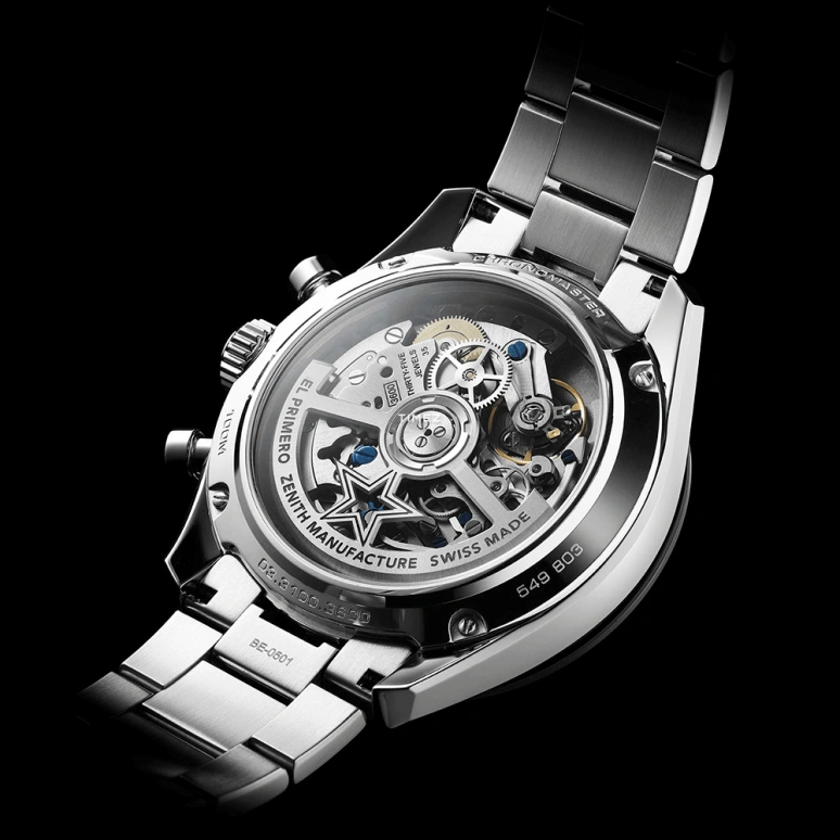 真力时,Chronomaster运动 41毫米,41毫米,不锈钢,冰蓝色,自动上弦,计时,日历,03,03.3106.360055.M3100