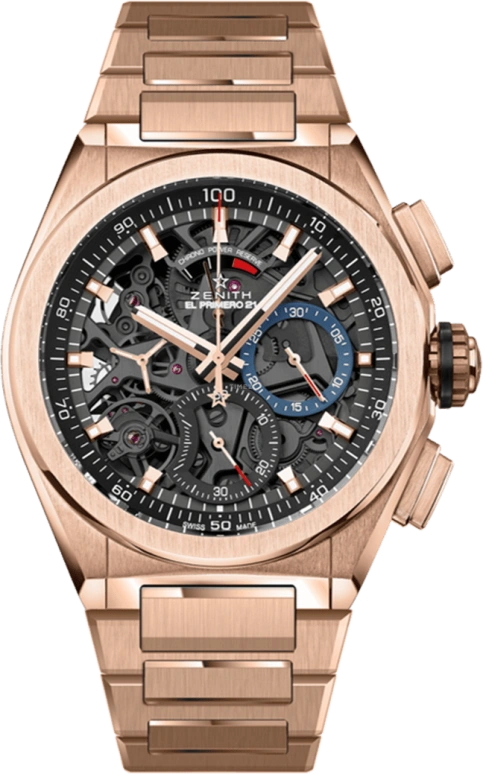 Zenith,Defy 44mm,44mm,Rose Gold,Skeleton,Automatic,Chronograph,Day,Power Reserve Indicator,18,18.9000.9004/71.M9000