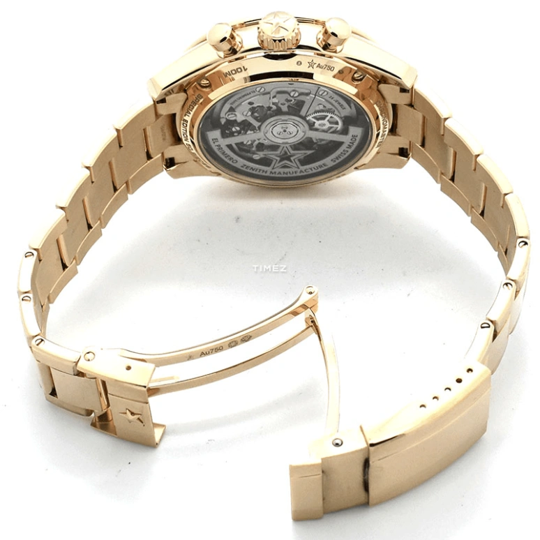 真力时,Chronomaster运动 41毫米,41毫米,玫瑰金,黑色,自动上弦,计时,日历,彩虹圈,22,22.3103.3600/21.M3100