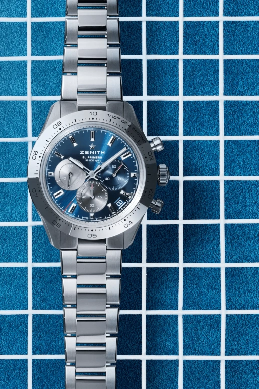 真力时,Chronomaster运动 41毫米,41毫米,精钢,蓝色,自动上弦,计时,日历,03,03.3114.3600/51.R950
