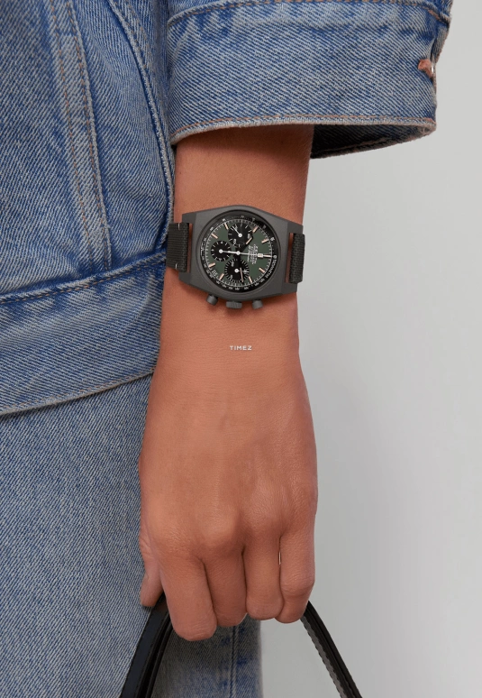 真力时,Chronomaster旗舰 37毫米,37毫米,钛金,夜光,米色,卡其绿色,自动上弦,计时,日历,97,97.T384.400/57.C856