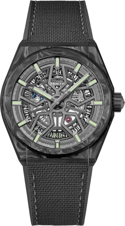 Zenith,Defy 41mm,41mm,Titanium,Carbon,Skeleton,Automatic,Date,10,10.9000.670/80.R795