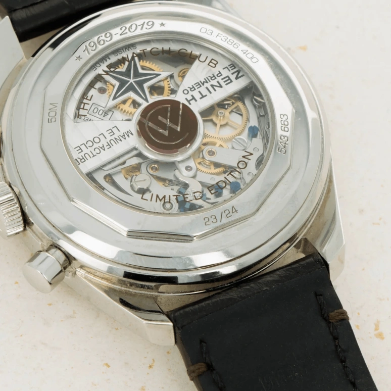Zenith,Revival 38mm,38mm,Stainless Steel,Brown,Automatic,Chronograph,Day,03,03.F386.400/70.C807