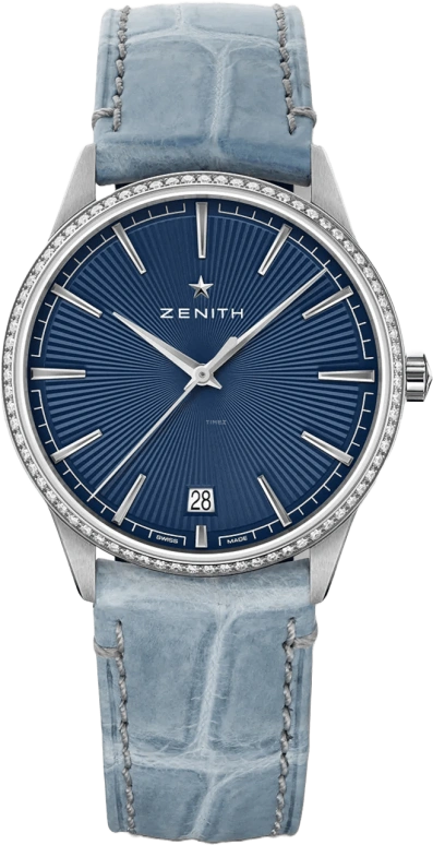 Zenith,Elite 40.50mm,40.50mm,Stainless Steel,Blue,Automatic,Day,55hours,16,16.3200.670/02.C832