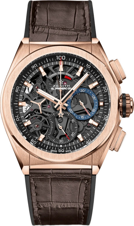 Zenith,Defy 44mm,44mm,Rose Gold,Skeleton,Automatic,Chronograph,Day,Power Reserve Indicator,18,18.9000.9004/71.R585