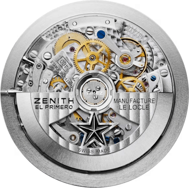 真力时,Chronomaster旗舰 37毫米,37毫米,钛金,夜光,米色,卡其绿色,自动上弦,计时,日历,97,97.T384.400/57.C856