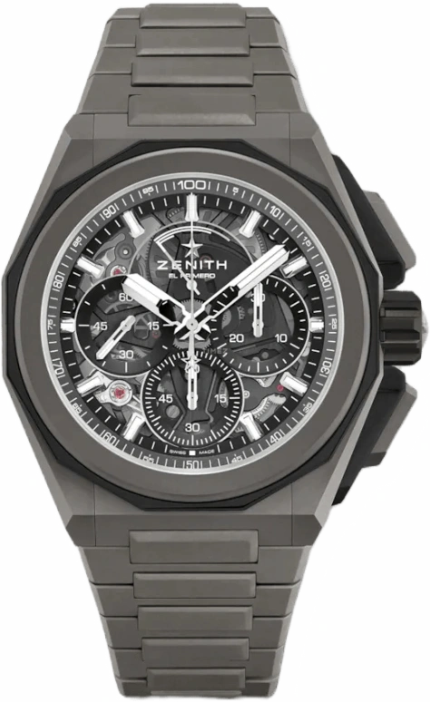 Zenith,Defy Extreme 45mm,45mm,Titanium,Skeleton,Automatic,Chronograph,Day,Power Reserve Indicator,97,97.9100.9004/02.I001