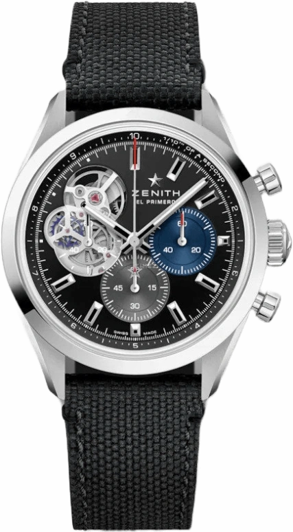 真力时,El Primero 39.50毫米,39.50毫米,不锈钢,黑色,自动上弦,计时,导柱轮,03,03.3300.3604/21.C822