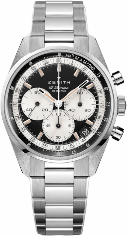 Zenith,Chronomaster 38mm,38mm,Stainless Steel,Black,Automatic,Chronograph,Day,03,03.3200.3600/21.M3200