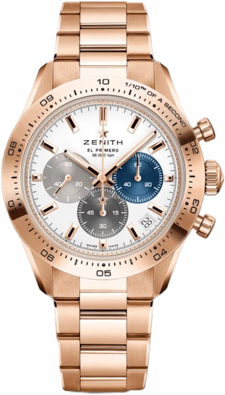 真力时,Chronomaster运动 41毫米,41毫米,玫瑰金,白色,自动上弦,计时,日历,18,18.3101.3600/69.M3100