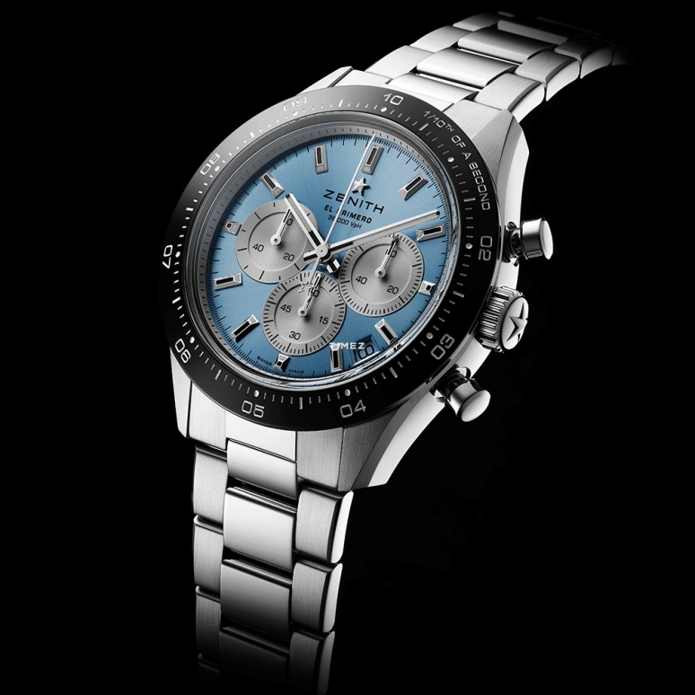 真力时,Chronomaster运动 41毫米,41毫米,不锈钢,冰蓝色,自动上弦,计时,日历,03,03.3106.360055.M3100