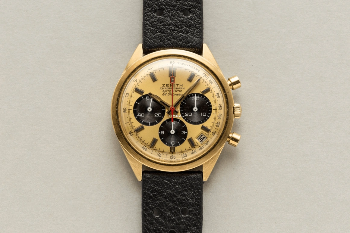 真力时,El Primero 37毫米,37毫米,黄金,黄金色,黑色,自动上弦,计时,日历,G582