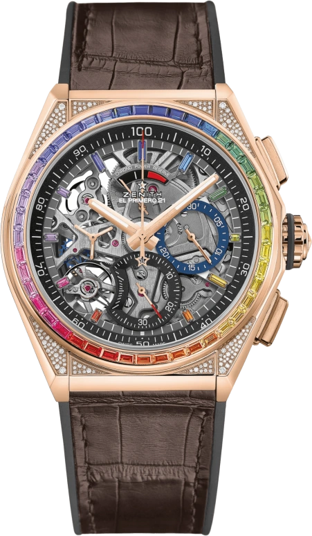 Zenith,Defy 44mm,44mm,Rose Gold,Skeleton,Automatic,Chronograph,Day,Power Reserve Indicator,22,22.9003.9004/72.R585